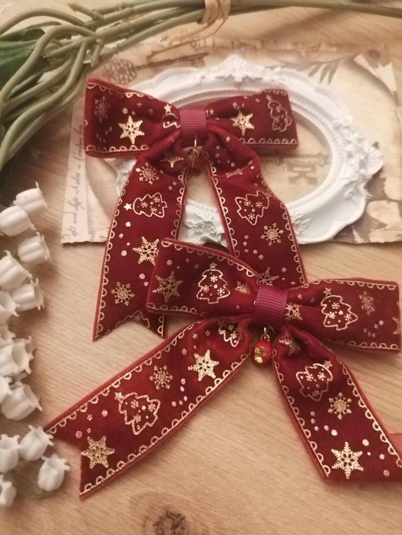 Fairycore Vintage Handmade Hairbow Christmas Carol Sherlock von GleamTopiaTreasures