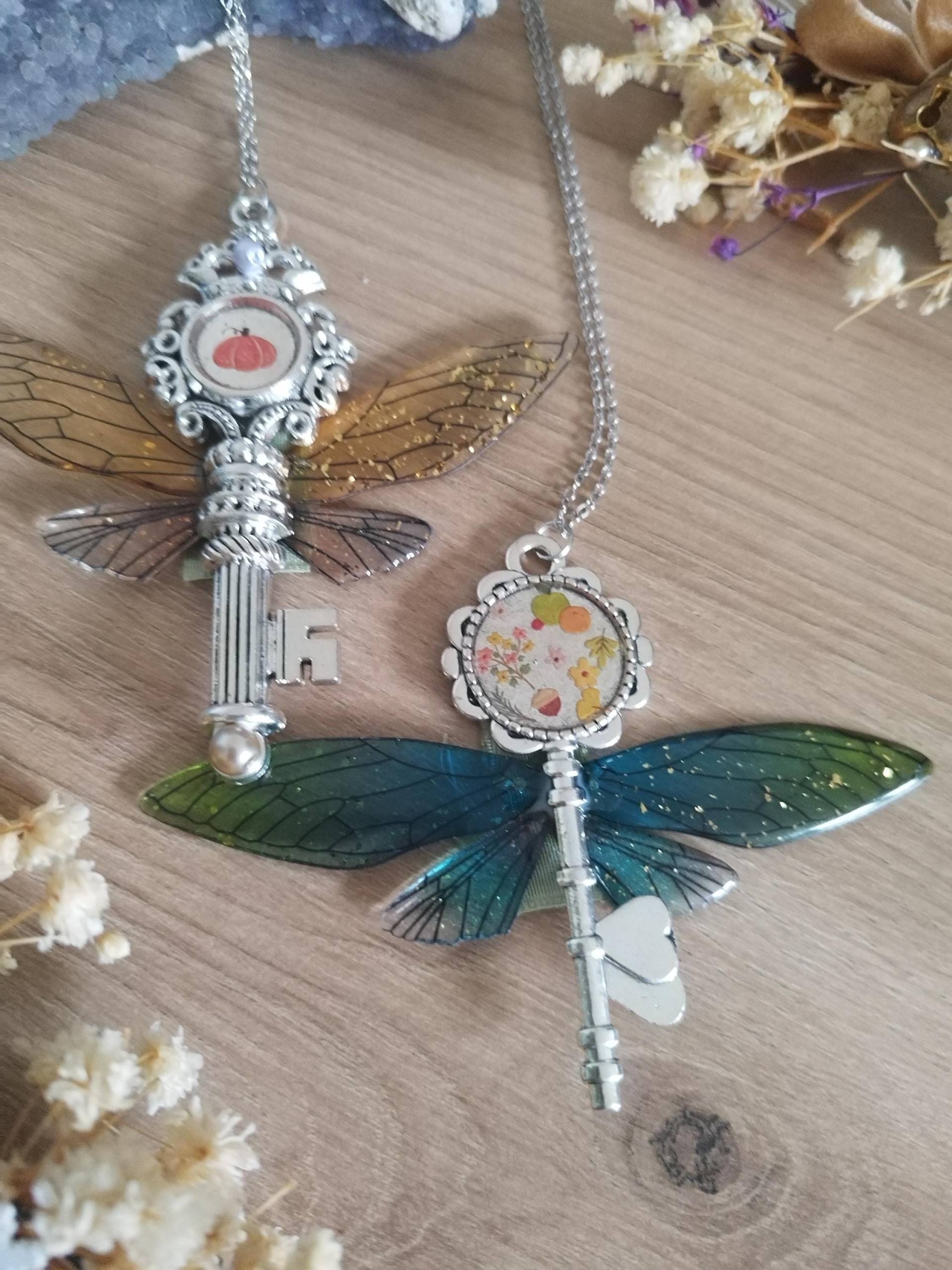 Herbst Autumn Key Necklace Whimsical Accessories von GleamTopiaTreasures