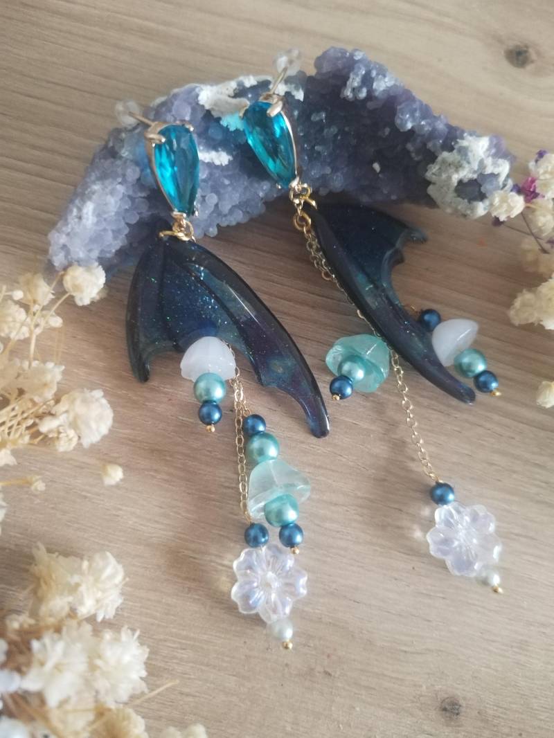 Siren Ohrringe Mermaidcore Earrings Siren Ohrringe Mermaidcore Earrings von GleamTopiaTreasures