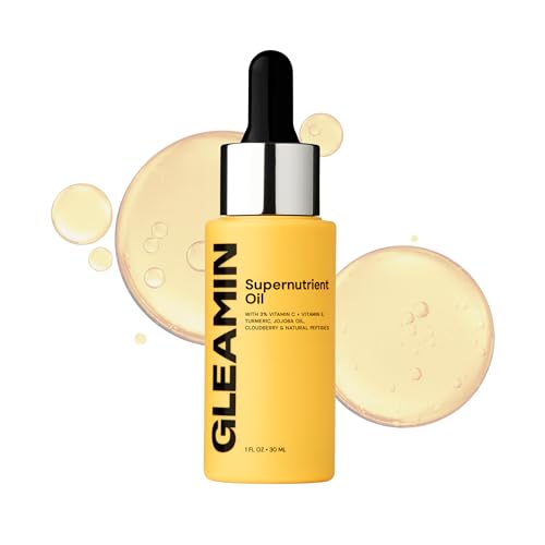 Gleamin Tief pflegendes und feuchtigkeitsspendendes Gesichtsöl: Erleben Sie eine langanhaltende Feuchtigkeit mit unserem supernährenden Öl mit 3% Vitamin C, das mit 42% Samenöl angereichert ist von Gleamin