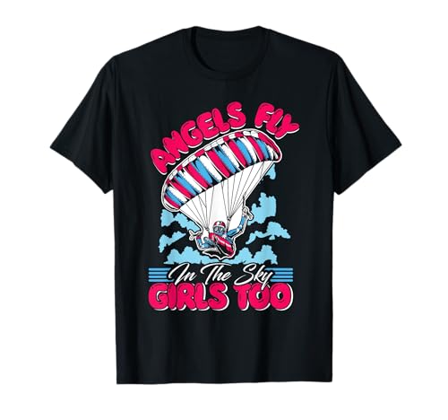 Gleitschirmflieger Angels Fly Paragliding Girls Frauen T-Shirt von Gleitschirmfliegen Geschenk Paraglider Damen