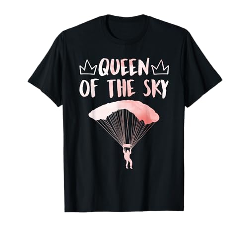 Paragliding Queen of the Sky Gleitschirmflieger Damen T-Shirt von Gleitschirmfliegen Geschenk Paraglider Damen