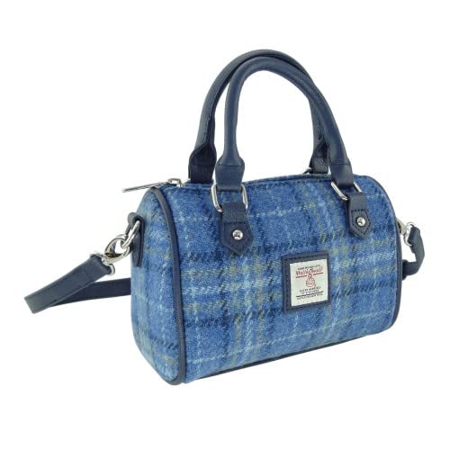 Glen Appin Of Scotland Harris Tweed 'Kilbride' Mini-Tragetasche, Col 129 Hellblau, xs von Glen Appin