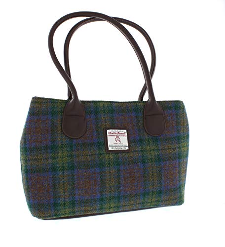 Glen Appin - Handbag - Harris Tweed Handbags - Skye Tartan Check Harris Tweed Cassley Bag von Glen Appin