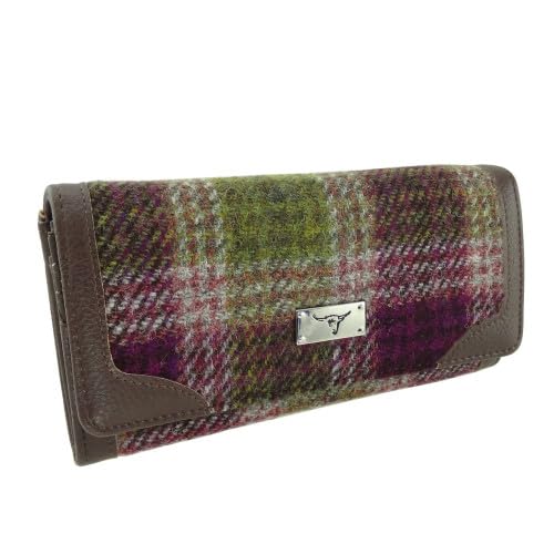 Glen Appin Harris Tweed LB2000 Damen Bute Faltbörse, (Farbe 125 Grün/Lila), S, Casual von Glen Appin