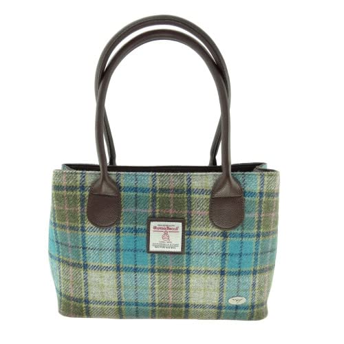 Glen Appin Harris Tweed Handtasche – LB1003 – Cassley, Farbe 122 Türkis von Glen Appin