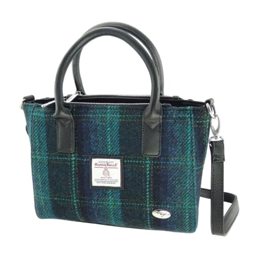 Glen Appin Harris Tweed Tote Handtasche - LB1228 Brora, Col 119 Blue Turquoise von Glen Appin