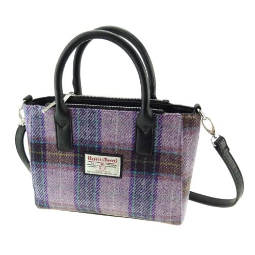 Glen Appin Harris Tweed Handtasche – LB1228 Brora, Col 34 Pink Lilac, L von Glen Appin