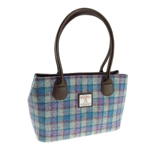 Glen Appin Harris Tweed Classic Handtasche - LB1003 - Cassley, Farbe 98 Blau/Lila von Glen Appin