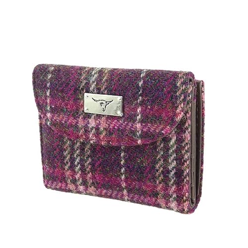 Glen Appin Harris Tweed LB2002 Damen Geldbörse Jura, klein, Farbe 131 Purple Check, Geldbörse von Glen Appin