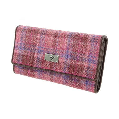 Glen Appin LB2106 Damen-Geldbörse Harris Tweed, Farbe 103 Pink Check, Kartenhalter von Glen Appin