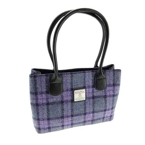 Glen Appin of Scotland LB1003 Handtasche, Tweed, Cassley, Farbe 89 lila kariert von Glen Appin