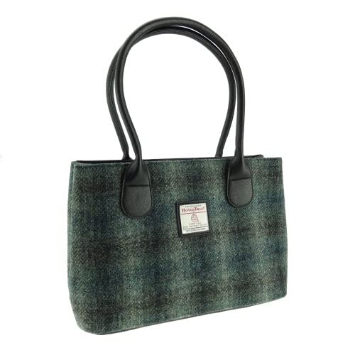 GLEN APPIN OF SCOTLAND Harris Tweed Handtasche – LB1003 – Cassley, Farbton: 91 - Moosgrün, 25cm x 38cm x 11cm von Glen Appin