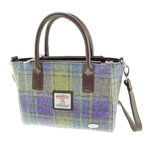 Glen Appin OF SCOTLAND Harris Tweed Handtasche – LB1228 Brora, Col 112 lila-grün, L von Glen Appin