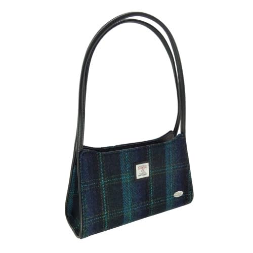 Glen Appin Fiddich Harris Tweed Kleine Handtasche Schultertasche, Col 119 Blue Turquoise, s von Glen Appin