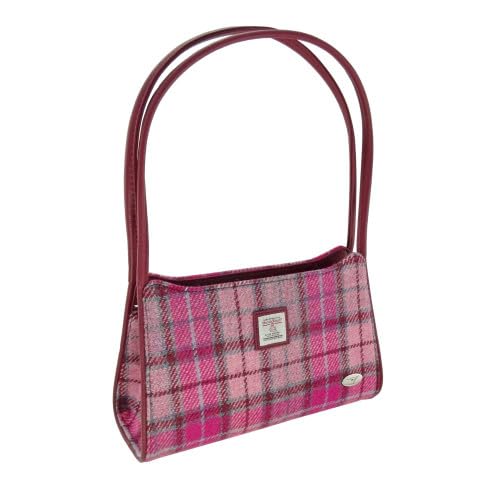 Glen Appin Fiddich Harris Tweed Kleine Handtasche Schultertasche (Col 138 Vibrant Pink) von Glen Appin