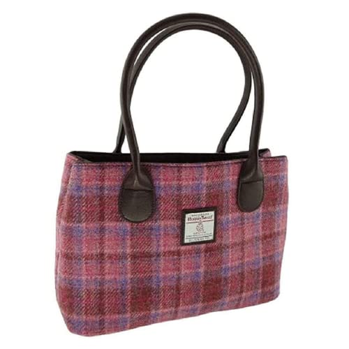 Glen Appin Harris Tweed Classic Handtasche - LB1003 - Cassley, Farbe 103 Pink Check, m von Glen Appin