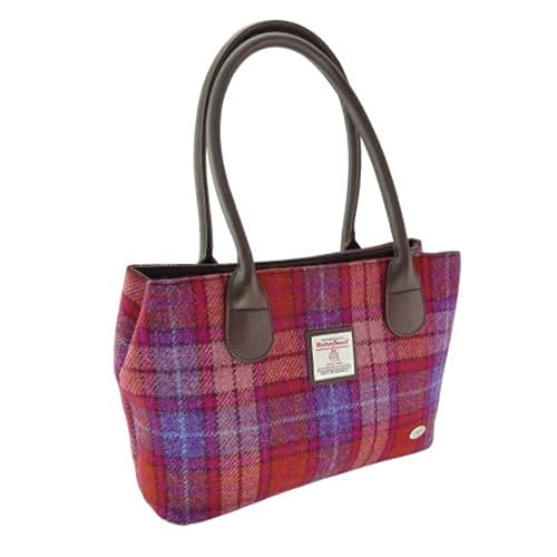 Glen Appin Harris Tweed Classic Handtasche - LB1003 - Cassley, Farbe 142 Orange/Lila, m von Glen Appin