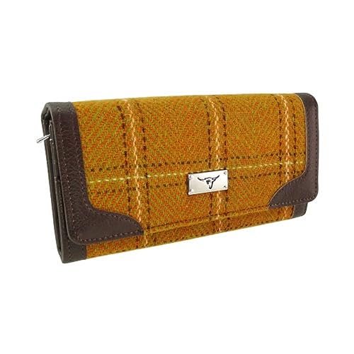 Glen Appin Harris Tweed LB2000 Bute Faltbörse für Damen, 130 Mustard Overcheck, Geldbörse Glen Appin Harris Tweed LB2000 Bute Faltbörse für Damen, 130 Mustard Overcheck, Geldbörse von Glen Appin