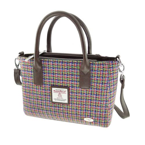 Glen Appin Harris Tweed Tote Handtasche - LB1228 Brora, Col 116 Jazzy Weave, S von Glen Appin