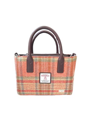 Glen Appin Harris Tweed Tote Handtasche - LB1228 Brora, Farbe 148 Orange Green, M Glen Appin Harris Tweed Tote Handtasche - LB1228 Brora, Farbe 148 Orange Green, M von Glen Appin