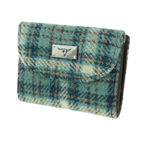 Glen Appin LB2002 Damen Harris Tweed Kleine Geldbörse, Farbe 121 Duck Egg Check, S, Casual von Glen Appin