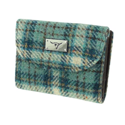Glen Appin LB2002 Damen Harris Tweed Small Wallet, Farbe 121 Duck Egg Check, S, Casual von Glen Appin