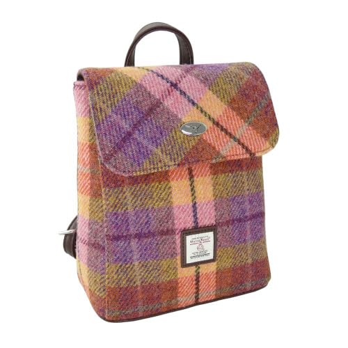 Glen Appin OF SCOTLAND Harris Tweed Bauchrucksack LB1213, Farbe 124 Pfirsich/Lila, S von Glen Appin