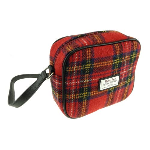 Glen Appin Of Scotland Harris Tweed Mini 'Almond' Bag LB1210, Farbe 24 Royal Red, 21cm x 18cm x 7cm von Glen Appin