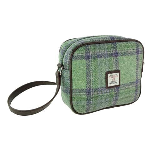 Glen Appin of Scotland Harris Tweed Mini 'Mandel' Tasche LB1210 Farbe 139 Faded Green, Farbe 139 Faded Green, Tragetaschen von Glen Appin