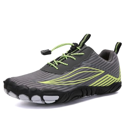 FiveFingers Schuhe for Herren und Damen, Unisex, atmungsaktiv, Barfußschuhe, Wasserschuhe, atmungsaktiv, rutschfest, leicht (Color : Gray, Size : 37 EU) von Glenmi