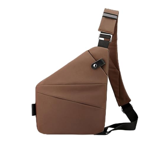Glenmi Persönliche Flex-Taschen, diebstahlsichere Reise-Umhängetasche for Damen/Herren – modische Umhängetasche for Freizeitreisen, Sport, Arbeit(Coffee,Right) von Glenmi