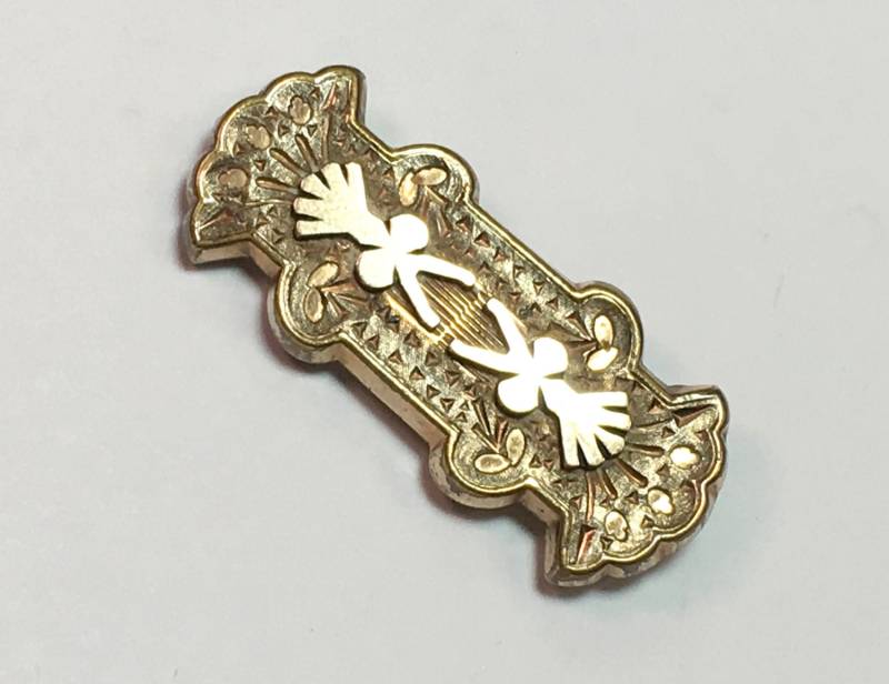 1900Er Jahre Victorian Gold Bar Brosche | Verzierte Stab-Brosche von GlennasJewels