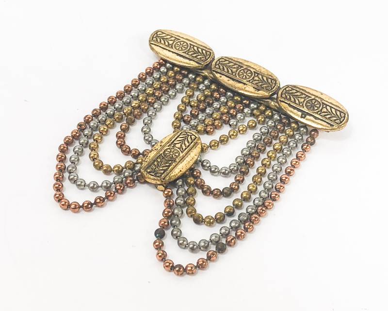 1930Er Jahre Goldbarren Brosche | 30Er Messing Ketten Deko von GlennasJewels