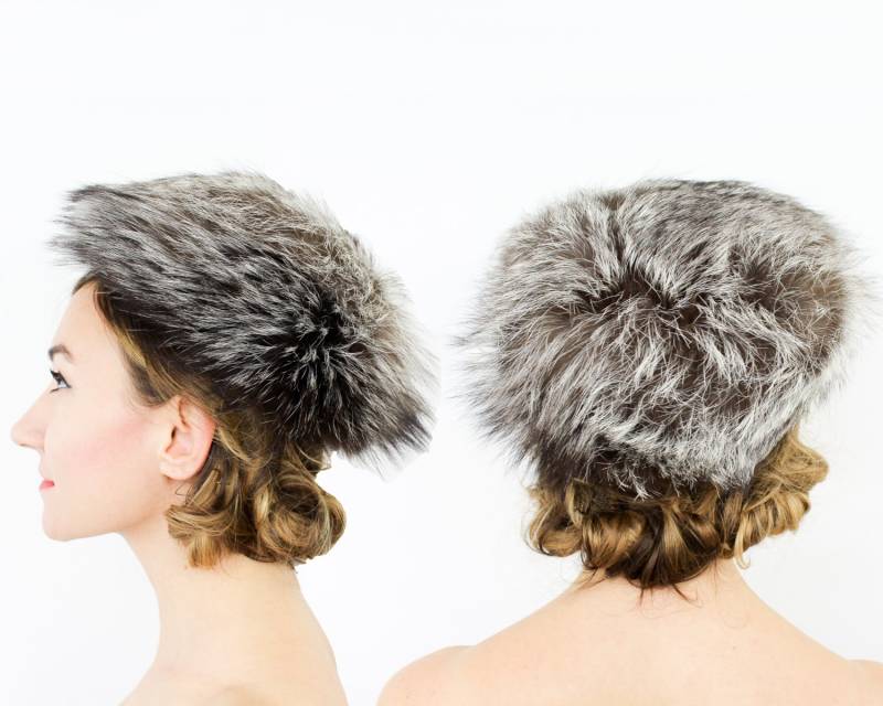 1950Er Jahre Graue Pelzmütze | 50Er Waschbär Sally V von GlennasVintageShop