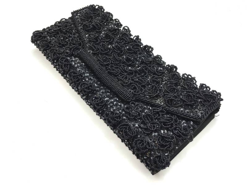 1960Er Jahre Schwarze Abendtasche | 60Er Perlen Clutch Hongkong von GlennasVintageShop
