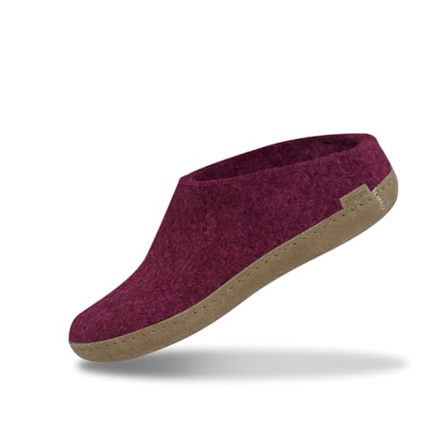 glerups dk B Slipper Unisex - Erwachsene Filz-Slipper, Damen,Herren Huettenschuhe, Frauen maennliche weibliche Freizeit leger,Cranberry,37 EU / 4 UK von glerups dk