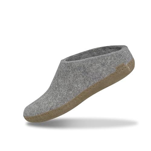 glerups dk B Slipper Unisex-Erwachsene Filz-Slipper, Damen,Herren Huettenschuhe, Maenner maennliche weibliche Freizeit leger warm,Grey,36 EU / 3.5 UK von glerups dk