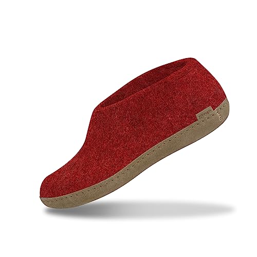 glerups dk A Shoes Unisex - Erwachsene Filz-Hausschuh, Damen,Herren Huettenschuhe,Filz-Schuhe,Filz-Pantoffel,Pantoletten,Puschen Rot, 39 EU / 6 UK von glerups dk