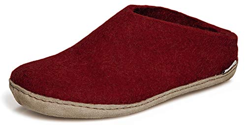 glerups dk B Slipper Unisex - Erwachsene Filz-Slipper, Damen,Herren Huettenschuhe, Slipper Stiefel kuschelig warm Winter Damen,red,36 EU / 3.5 UK von glerups dk