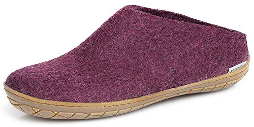 glerups dk Modell BR Unisex-Erwachsene Filz-Slipper, Damen,Herren Huettenschuhe, leger Filz-Pantoffel Slipper Puschen Stiefel,Cranberry,39 EU / 6 UK von glerups dk