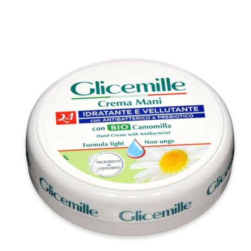 Glicemille Feuchtigkeitsspendende und samtige Handcreme mit antibakteriellen und probiotischen 100 ml von Glicemille