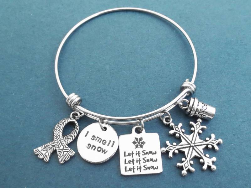Ich Rieche Schnee Armband Let It Snow Armreif Schneeflocke Muffler Mug Kaffeetasse Verstellbarer Geschenk Für Frauen Die Tochter von Gliget