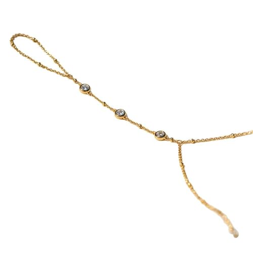 GlimmerStyle 14 Karat vergoldetes Armband, elegantes Kristallband-Ringarmband, modisches und exquisites Armband, Gold, wasserdicht, trendiges Geschenk für Frauen GlimmerStyle 14 Karat vergoldetes Armband, elegantes Kristallband-Ringarmband, modisches und exquisites Armband, Gold, wasserdicht, trendiges Geschenk für Frauen von GlimmerStyle