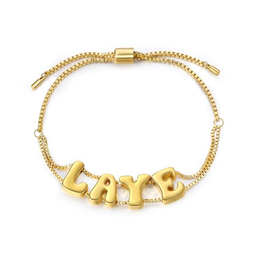 Glimmerday 3D Buchstaben Armband, Personalisiertes Buchstaben Armband für Frauen, 18K Vergoldetes Damenarmband, Muttertagsgeschenk, Geschenk Für gute Freunde Glimmerday 3D Buchstaben Armband, Personalisiertes Buchstaben Armband für Frauen, 18K Vergoldetes Damenarmband, Muttertagsgeschenk, Geschenk Für gute Freunde von Glimmerday