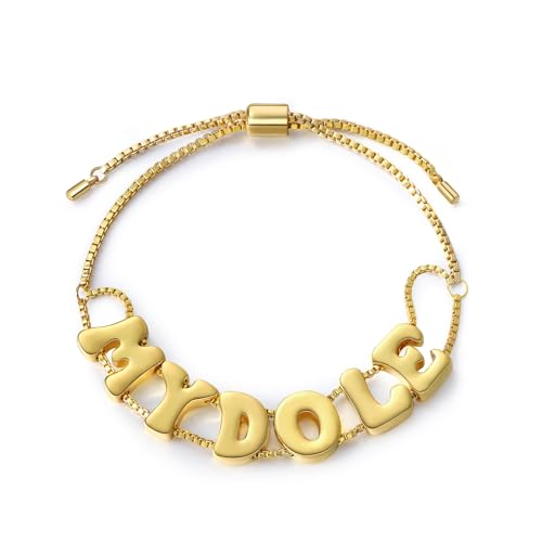 Glimmerday 3D Buchstaben Armband, Personalisiertes Buchstaben Armband für Frauen, 18K Vergoldetes Damenarmband, Muttertagsgeschenk, Geschenk Für gute Freunde Glimmerday 3D Buchstaben Armband, Personalisiertes Buchstaben Armband für Frauen, 18K Vergoldetes Damenarmband, Muttertagsgeschenk, Geschenk Für gute Freunde von Glimmerday