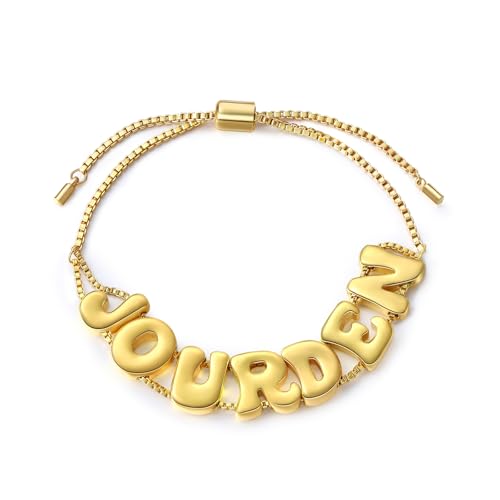 Glimmerday 3D Buchstaben Armband, Personalisiertes Buchstaben Armband für Frauen, 18K Vergoldetes Damenarmband, Muttertagsgeschenk, Geschenk Für gute Freunde Glimmerday 3D Buchstaben Armband, Personalisiertes Buchstaben Armband für Frauen, 18K Vergoldetes Damenarmband, Muttertagsgeschenk, Geschenk Für gute Freunde von Glimmerday