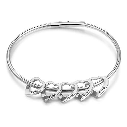 Glimmerday Armbänder für Frauen, herzförmige Armbänder können mit 2–6 Namen personalisiert werden, Damenschmuckgeschenke für Mama, Freundin, Ehefrau, Mutter-Tochter-Armbänder Glimmerday Armbänder für Frauen, herzförmige Armbänder können mit 2–6 Namen personalisiert werden, Damenschmuckgeschenke für Mama, Freundin, Ehefrau, Mutter-Tochter-Armbänder von Glimmerday