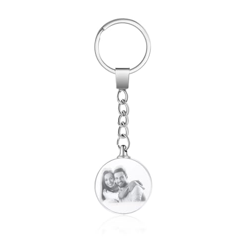 Glimmerday Kristall Schlüsselanhänger, Personalisierter Foto Schlüsselanhänger, 2D Gravureffekt, Geeignet für Hochzeit, Muttertag Glimmerday Kristall Schlüsselanhänger, Personalisierter Foto Schlüsselanhänger, 2D Gravureffekt, Geeignet für Hochzeit, Muttertag von Glimmerday