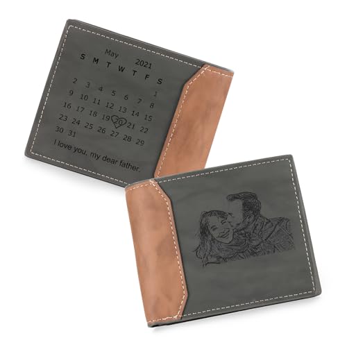 Glimmerday Personalisierte Geschenke für Männer, Brieftaschen für Männer, Personalisierte Gravierter Kalender Brieftasche, Valentinstagsgeschenk für Freund, Ehemann Glimmerday Personalisierte Geschenke für Männer, Brieftaschen für Männer, Personalisierte Gravierter Kalender Brieftasche, Valentinstagsgeschenk für Freund, Ehemann von Glimmerday